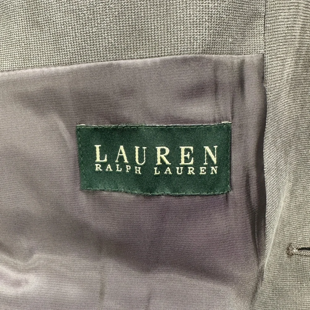 Lauren Ralph Lauren Blazer Mens 38R Faux Suede Sport Coat Taupe 2 Button